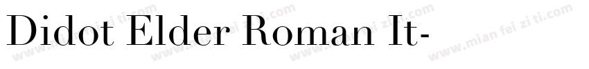 Didot Elder Roman It字体转换